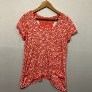 Fresh Produce Women Short Sleeve Blouse Top Shirt Size Large M193 -18